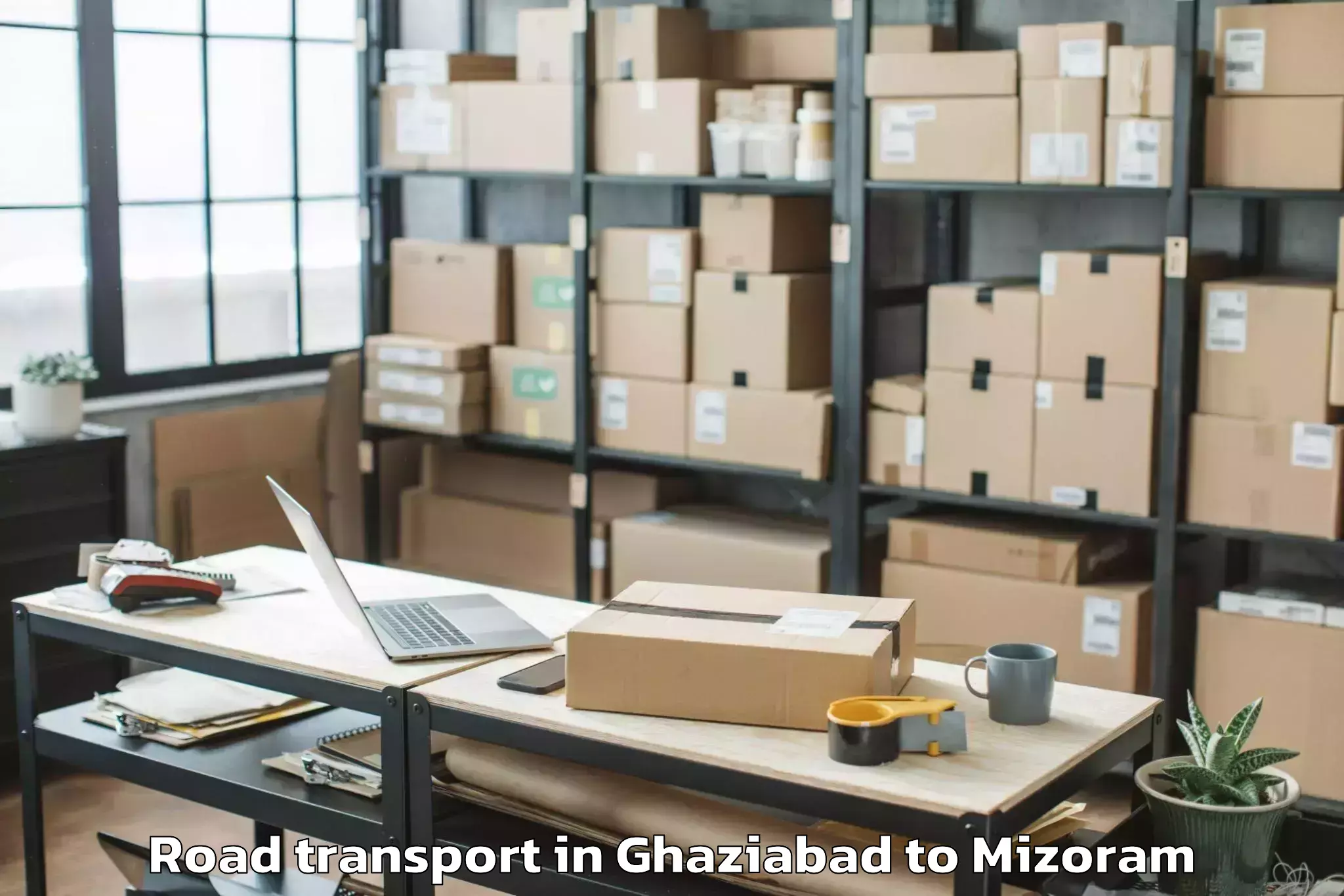 Efficient Ghaziabad to Khawzawl Road Transport